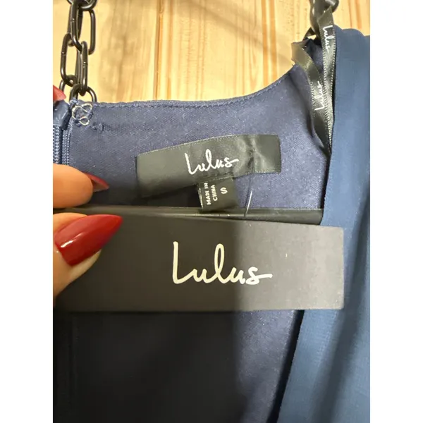NWT Lulus Sweet Like You Navy Ruffled Mini Dress Party Night Out Short Size S - Image 5