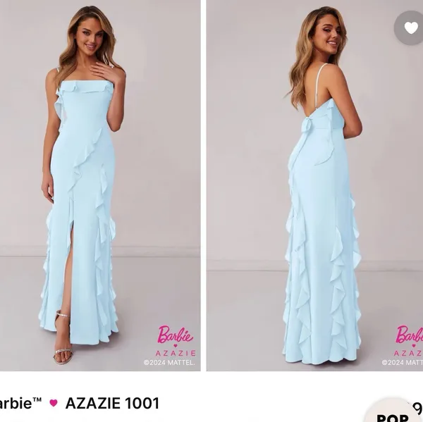 Azazie Sky Blue Bridesmaid Dress - Image 2