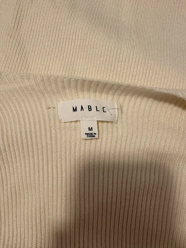 Mabel Knit Cream Sweater Dress - Image 3