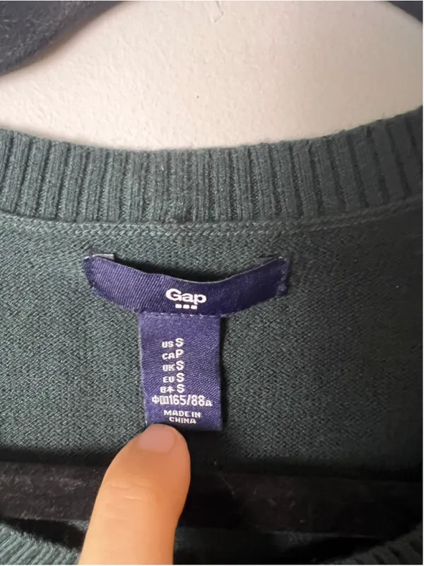 Gap Hunter Green Cardigan Preppy Dark Academia Grandpa Chic Sweater S - Image 2
