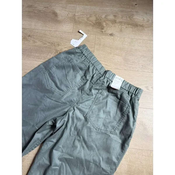 NWT Womens Wonderly green wide leg high rise pleated pants lyocell stretch sz 14 - Image 12