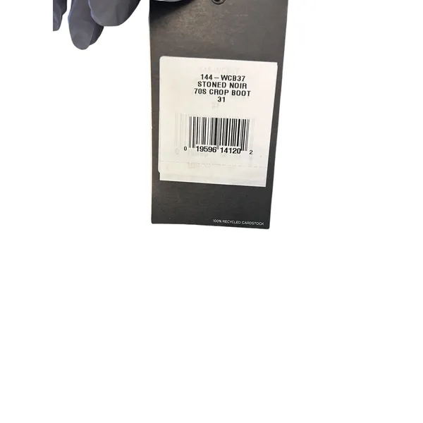 RE/DONE The 70's Crop Boot Jeans sz 31 Black Stoned Noir Stretch NWT inseam 28" - Image 5
