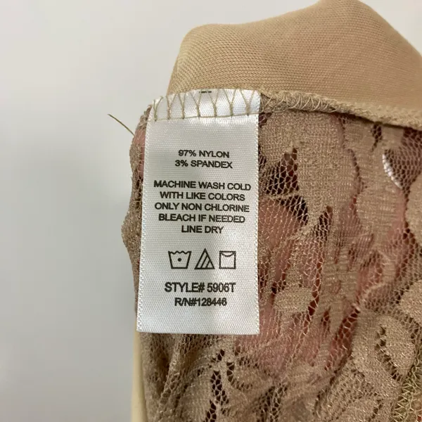 Couture Women’s Strapless Lace Tube Top Tan Size Large NWOT - Image 5