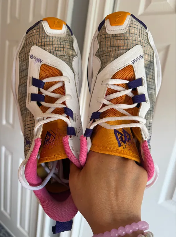 Jordan One Take 4 White Purple-Gold Shoes Men's Size: 8 / Women's 9.5 - Image 9