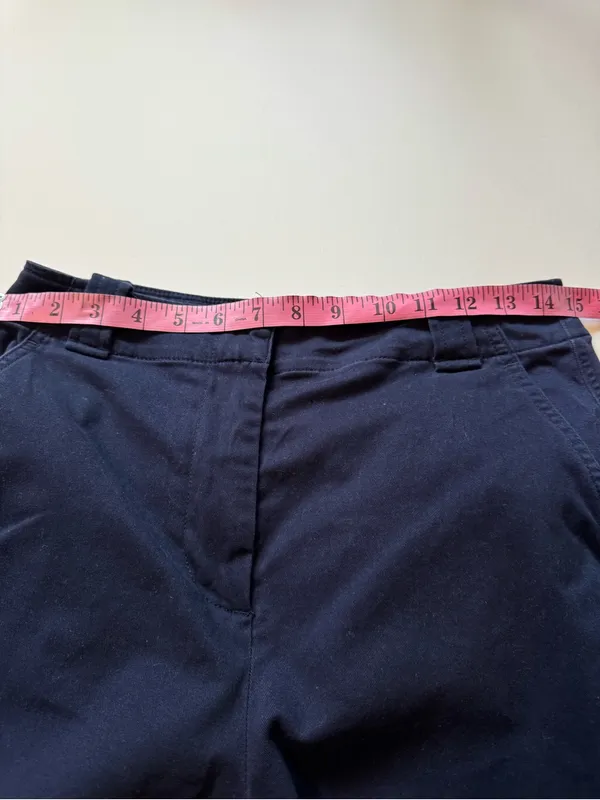 Jcrew Classic Wide-Leg Navy Cotton Pants Sz 2 - Image 4
