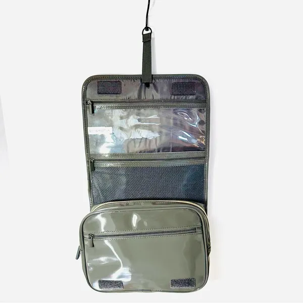 Sonia Kashuk Hanging Travel Case - Gray Patent Finish NWT - Image 4
