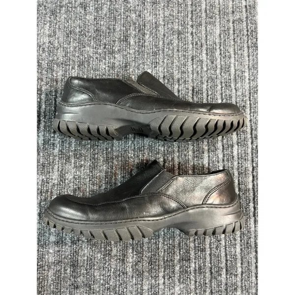 COACH Carla Loafers Women 8 Black Italian Leather Lug Sole Slip On Chunky Shoes - Image 9