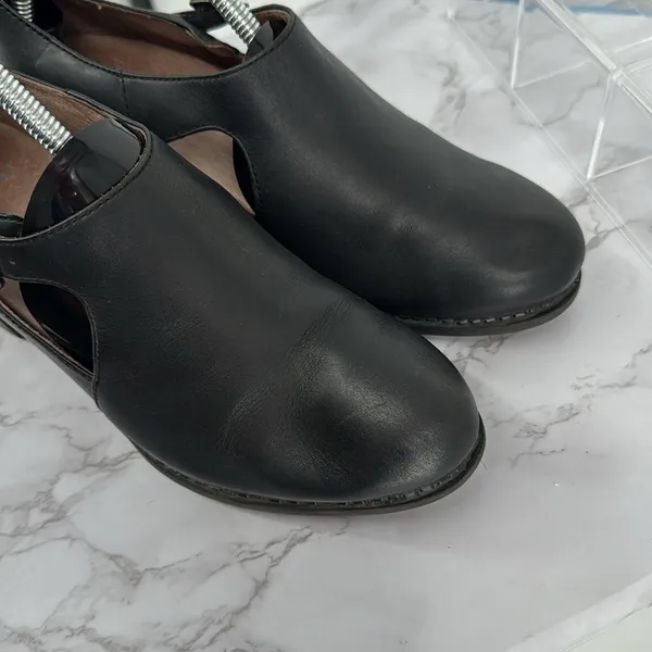 DANSKO Black Leather Hollie Block Heel Closed Toe Clog‎ Sz 39 EU Dance Comfy - Image 6
