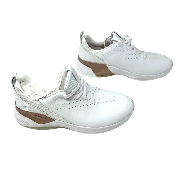 Skechers Size 8.5 Sneakers‎ White Lace Up Air Cooled Memory Foam Running Comfort - Image 4