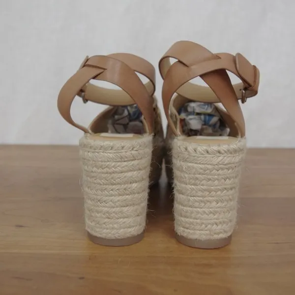 Leopard Print Hair on Hide Platform Espadrille Sandals Size 9.5 - Image 6