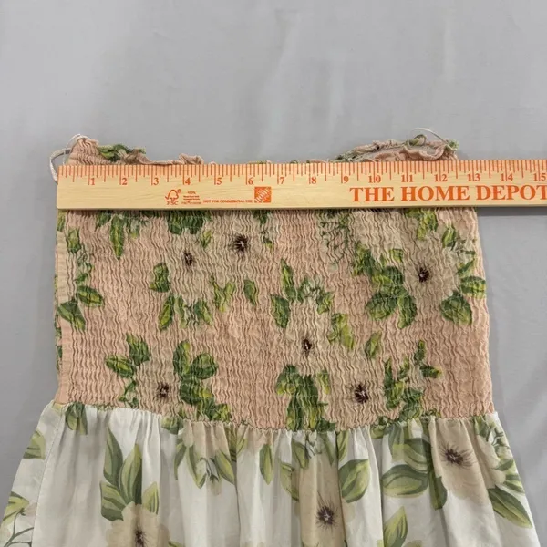 Kiwi + Punch Miami Floral Smocked Tiered Strapless Maxi Dress‎ L - Image 7