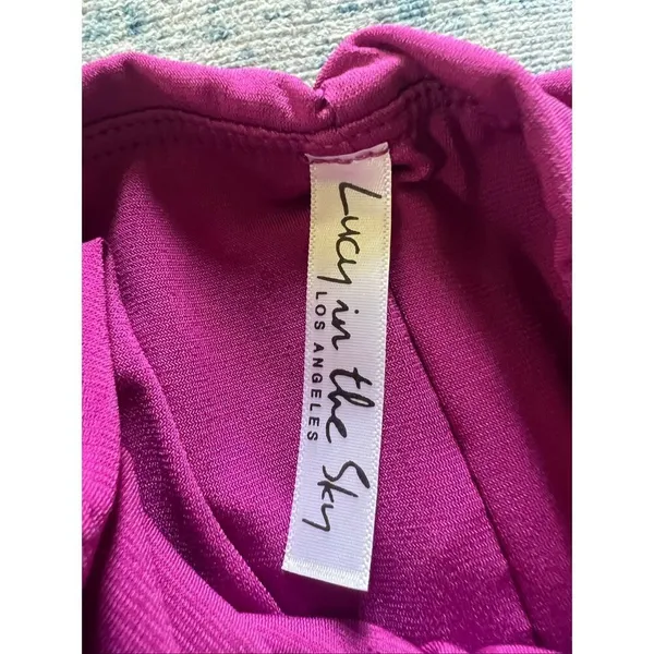 Lucy In The Sky Mauve Pink Marsha Rhinestone Strap Bodycon Mini Dress XS - Image 7