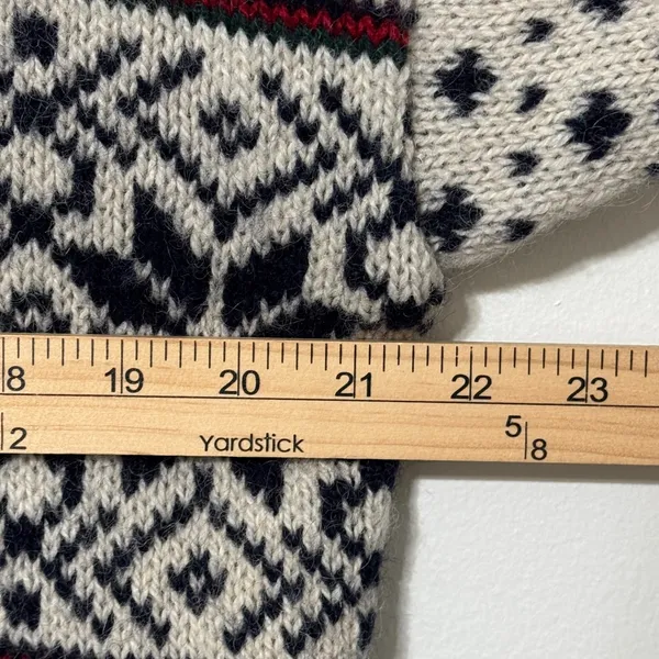 Vintage L.L. Bean Fair Isle Nordic Cardigan Sweater Wool Sie XL Women’s Winter - Image 11