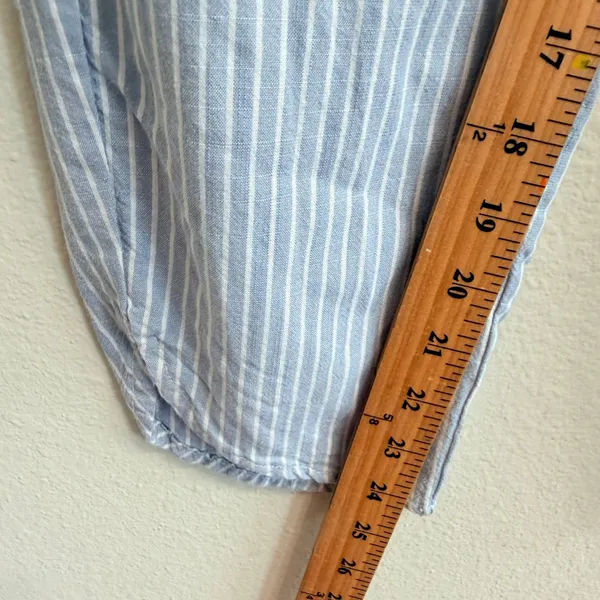Marine Layer Allison Pant Blue/White Striped Size Small‎ Tencel Elastic - Image 13