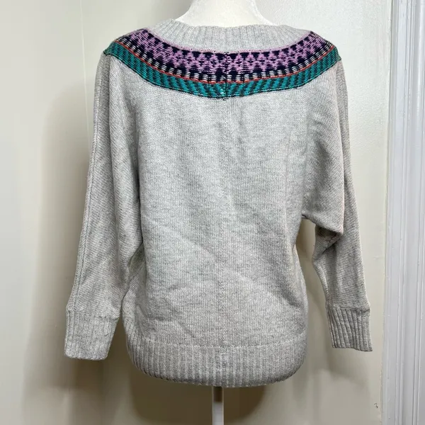 American Eagle Outfitters AEO Wool Blend Deep V Sweater Size Large Dolman Sleeve - Image 2