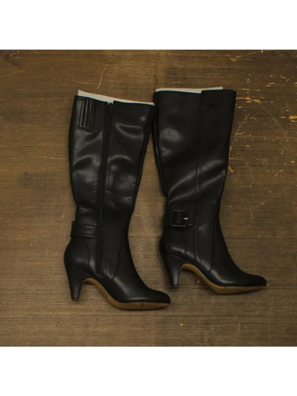 NWT Bella Vita Womens Troy II Tall Dress Boots Block Heel TROY2 Black 6.5M - Image 4