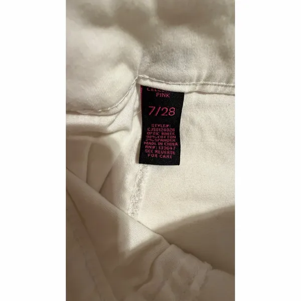 Celebrity Pink Womens White Button Front Denim Mini Skirt‎ Size 7/28 CJS0124028 - Image 8