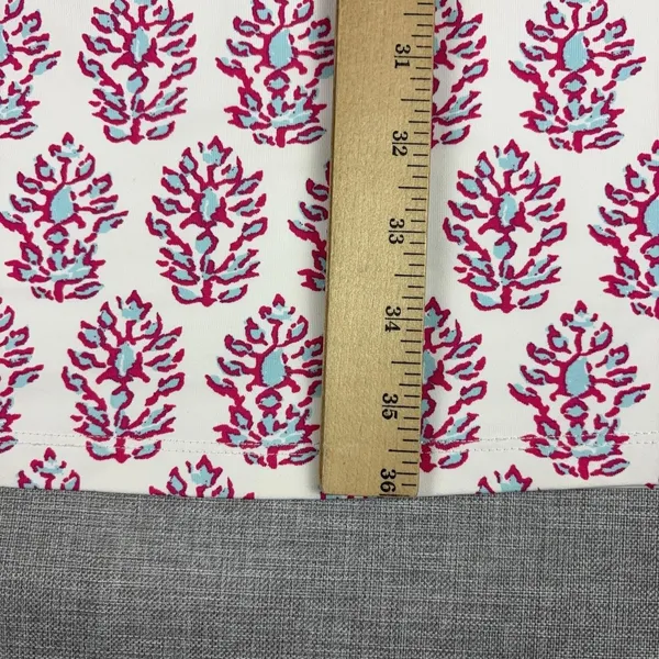 J McLaughlin Dress Womens XS Pink Floral Square Neck Fit Flare Jersey Casual - Image 5