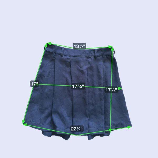 NWT Vintage Y2K Abercrombie Preppy Pleated Mini Skirt Small Black Schoolgirl 90s - Image 8