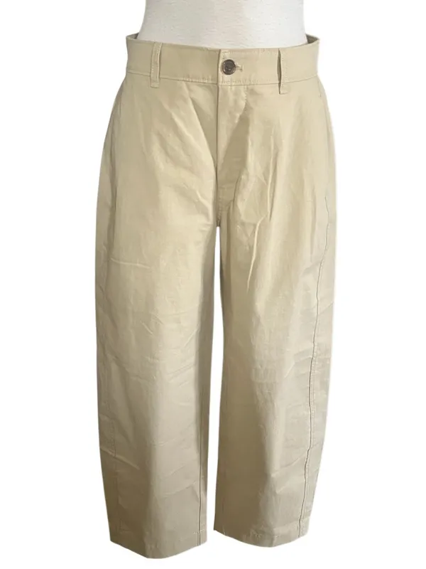 J.Crew Barrel-leg pant in cotton blend Tan Size 25 NWT - Image 2
