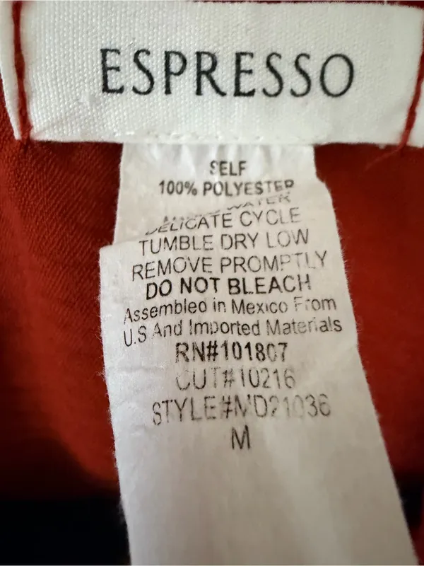 Espresso Vibrant Red Tie-Waist Midi Dress - Image 3