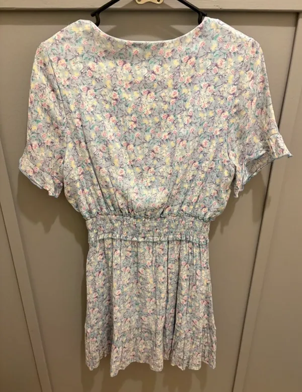 Altar’d State Pastel Floral Mini Dress - Image 4