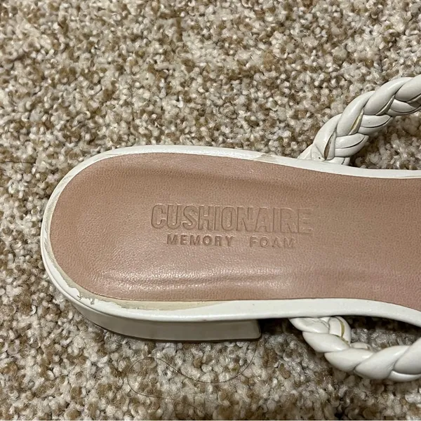 Cushionaire Neptune Off-White Braided Sandals Size 9 - Image 8
