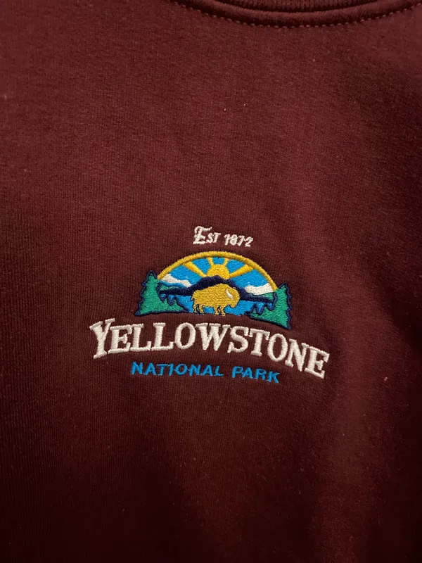 Gildan Maroon Yellowstone Sweatshirt  - Image 2