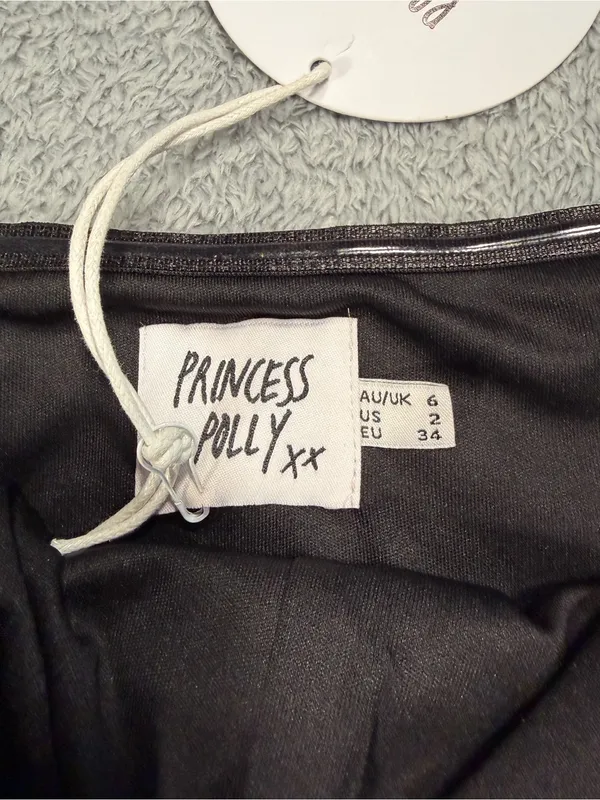 Princess Polly Margot Mae top Black Lace-Up 2 NWT - Image 5