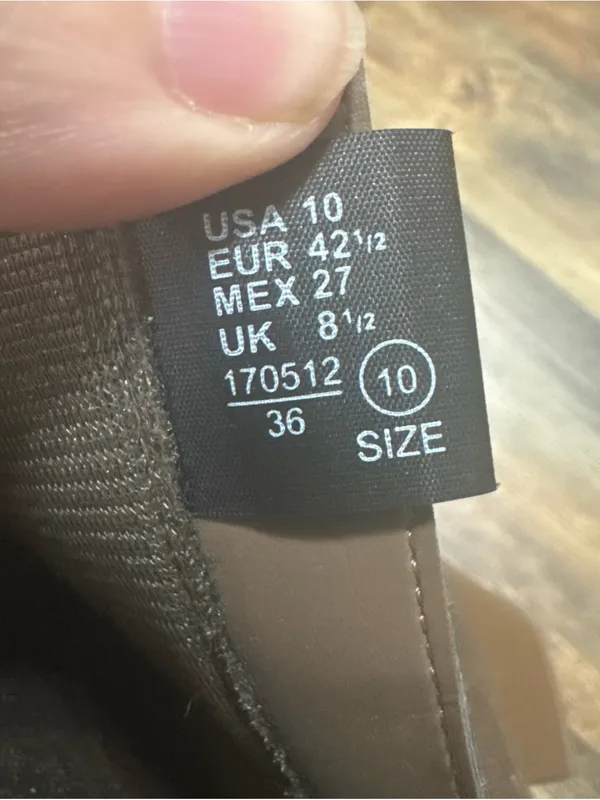 American Eagle Boots Women’s Ankle Booties Brown Side Zip Casual Block Heels 10 - Image 8
