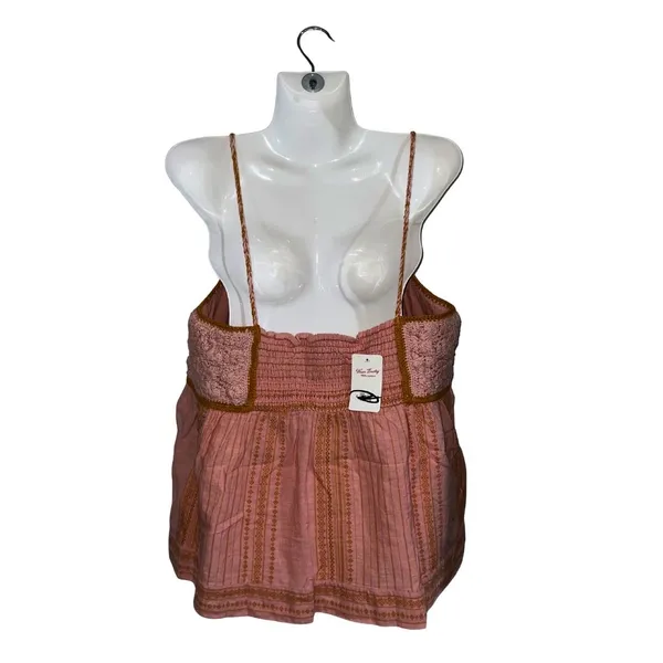 Lucky Brand Crochet Bodice Tank Smoked Top Size XL Boho Festival Camisole NWT - Image 2