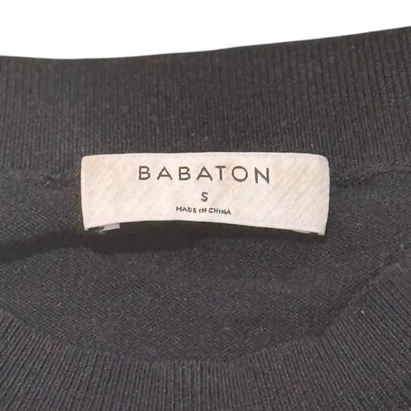Aritzia Babaton Lexicon Pullover Sweater Long Puff‎ Sleeve Black Size Small - Image 2