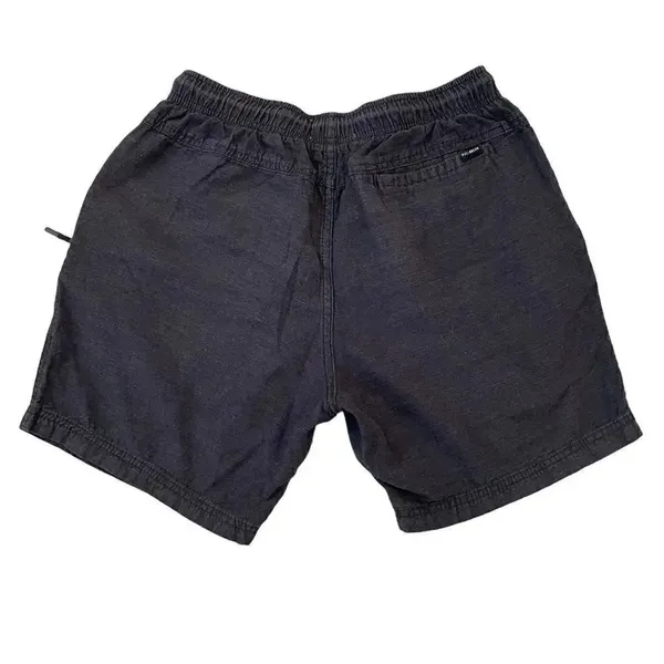 Pull & Bear Charcoal Cotton Side Pockets Elastic Drawstring Unisex Short Pants M - Image 2