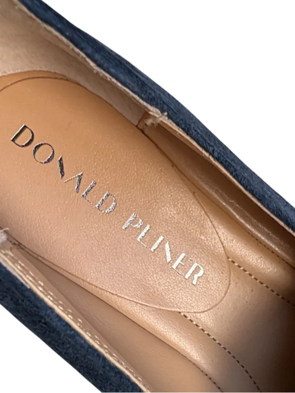 EUC Donald Pliner Leather May Loafers Navy Size 6 - Image 3