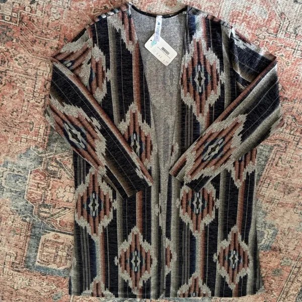 NWT Paisley Grace Cardigan 2XL Boho Southwestern Chic Geometric Duster Cowgirl - Image 2