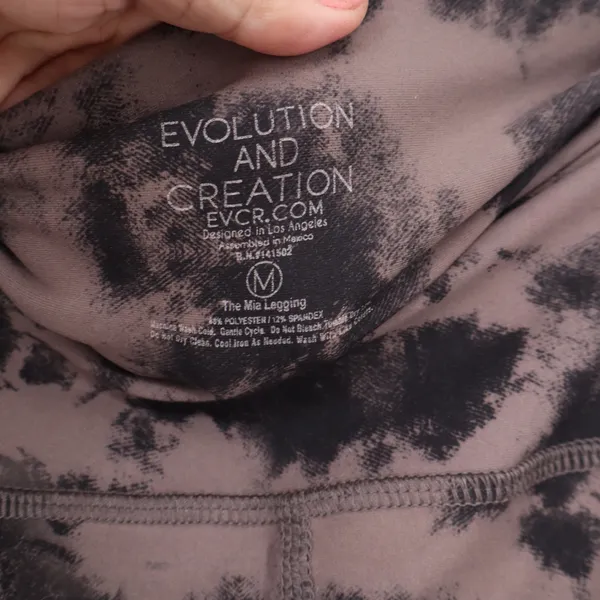 Evolution and Creation Leggings Womens M The Mia Brown Tie Dye Athletic - Image 2