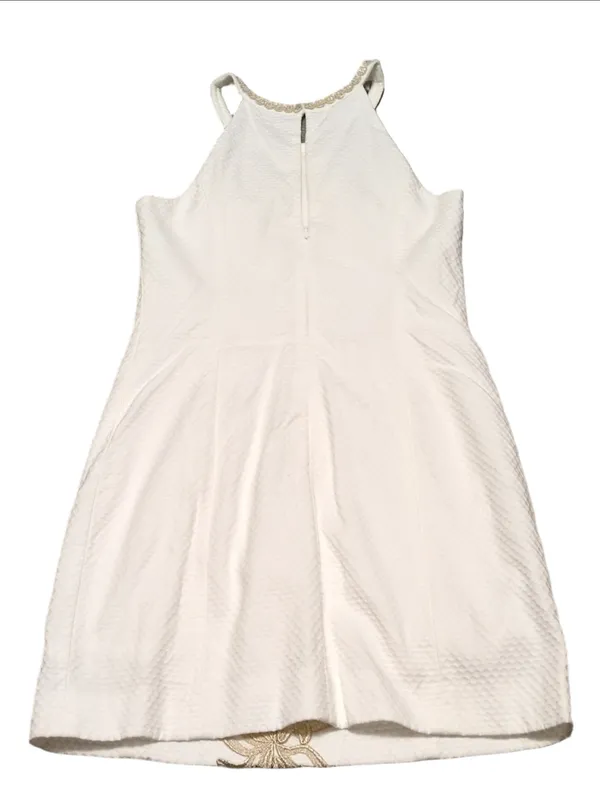 Lilly Pulitzer Jacqueline Resort White metallic Gold Lace Shift Dress $198 Sz. 2 - Image 7