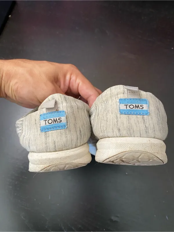 Toms Knit Lace-Up Sneakers in Light Gray - Image 6