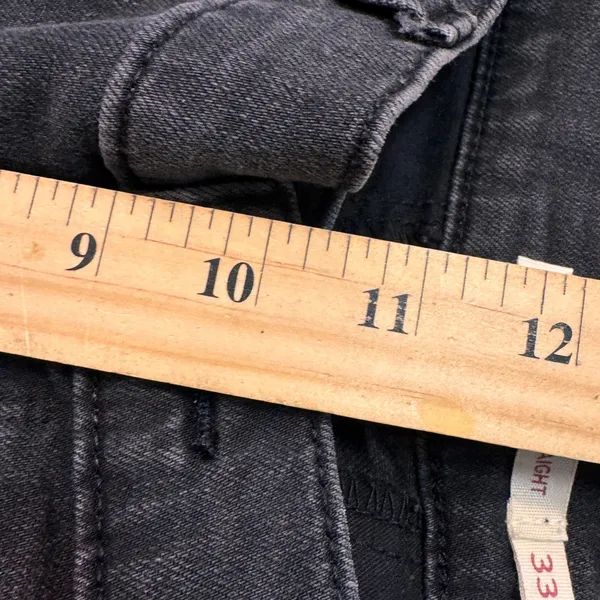 Levi's 314 Shaping Straight Jeans Black Dark Wash‎ Trouser Denim Size 33 Regular - Image 11