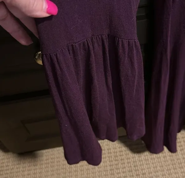 Stretchy tunic 24Seven xl scoop neck 3/4 sleeve with full ruffle swing bottom - Image 5
