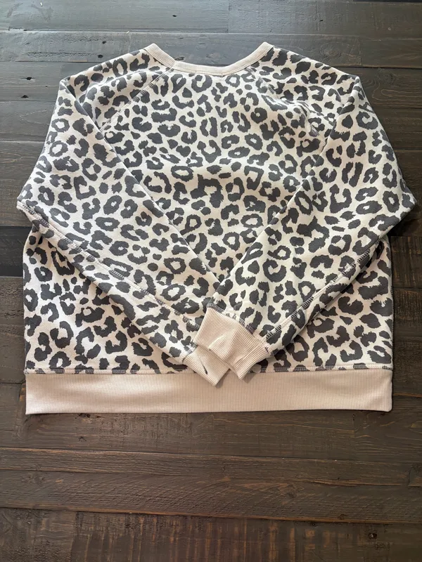 Grayson Threads Leopard Print Sweatshirt Jogger Set M/L Animal Print Lounge - Image 5