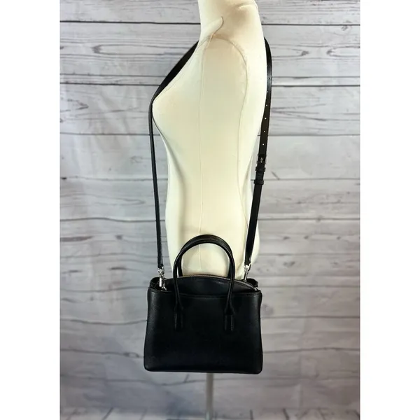 Kate Spade Rory Small Satchel Crossbody Bag Black Saffiano Leather - Image 5