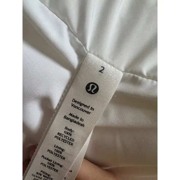 Lululemon Wunder Puff Cropped Down Fill Vest In White Size 2 - Image 7