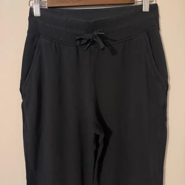 Lululemon Warm Down High Rise‎ Jogger Modal Black Stretchy Loungewear Sz 6 - Image 3