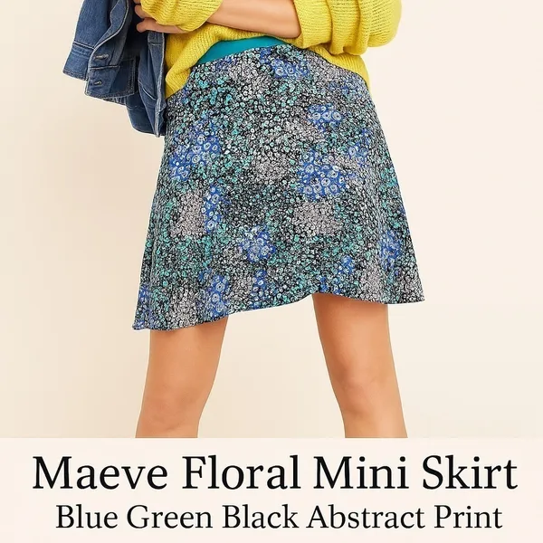 Anthropologie Maeve Cottage Floral Abstract Chiffon Skirt Women’s Sz L NWT $99 - Image 14