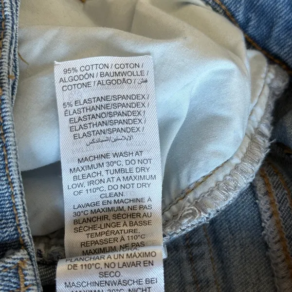 Edikted‎ Womens Wide Leg Cargo Jeans Blue Medium Wash High Rise Utility Size S - Image 5