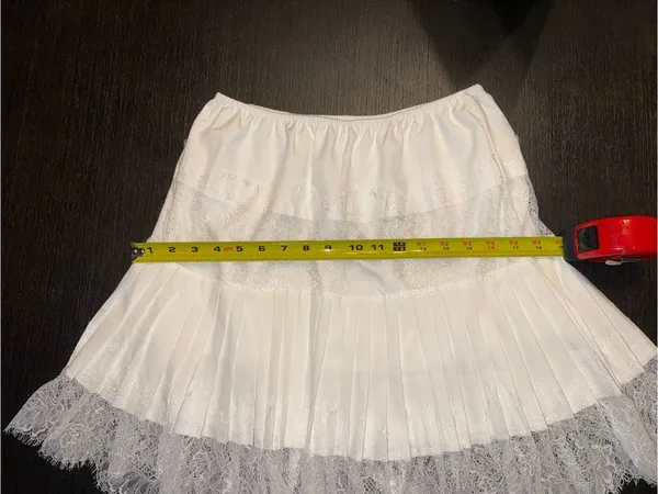Women Y2k Lace Mini Skirt Ruffle Layered Flowy Half Slip Skirts Underskirt - Image 5