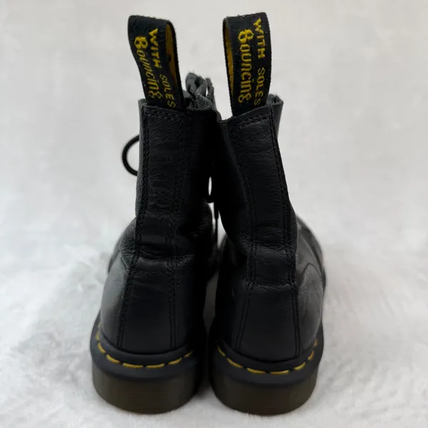 Dr. Martens 1460 Pascal Black Virginia Leather Lace Up Combat‎ Boots Womens 7 - Image 5