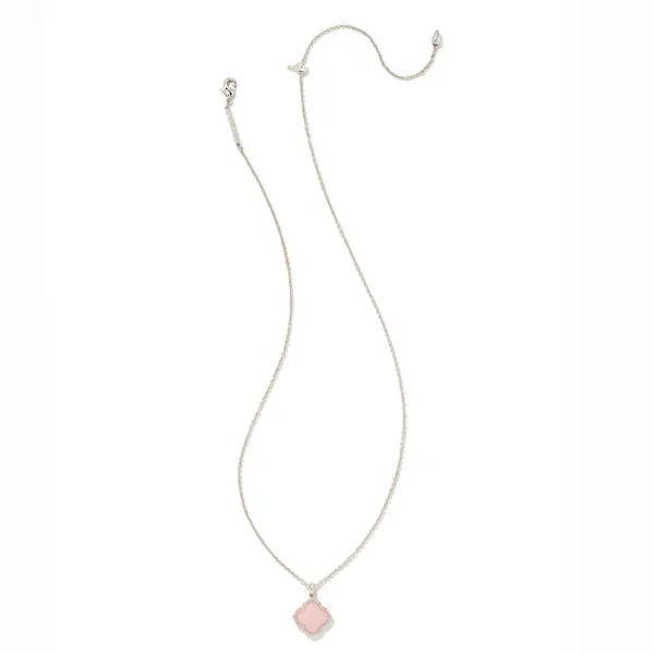 Kendra Scott Mallory Silver Pendant Healing Rose Quartz Necklace - Image 2