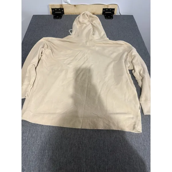 Aerie Women's Beige Henley Pullover Hoodie Oversize Sz M - Image 10